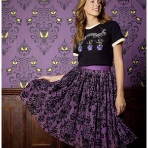 Disney The Haunted Mansion Flocked Skirt Size M